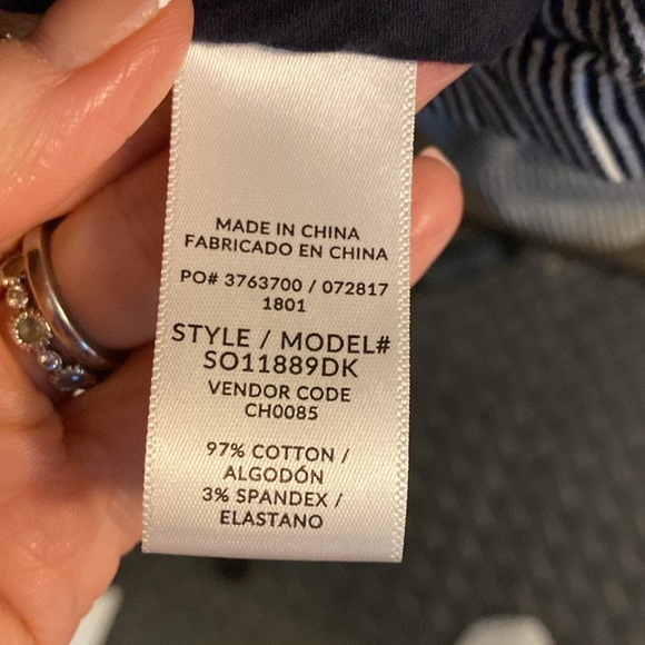 SPLENDID Sz. XS Denim striped jacket. Navy and white. Exc. condition. Runs big - Picture 8 of 8